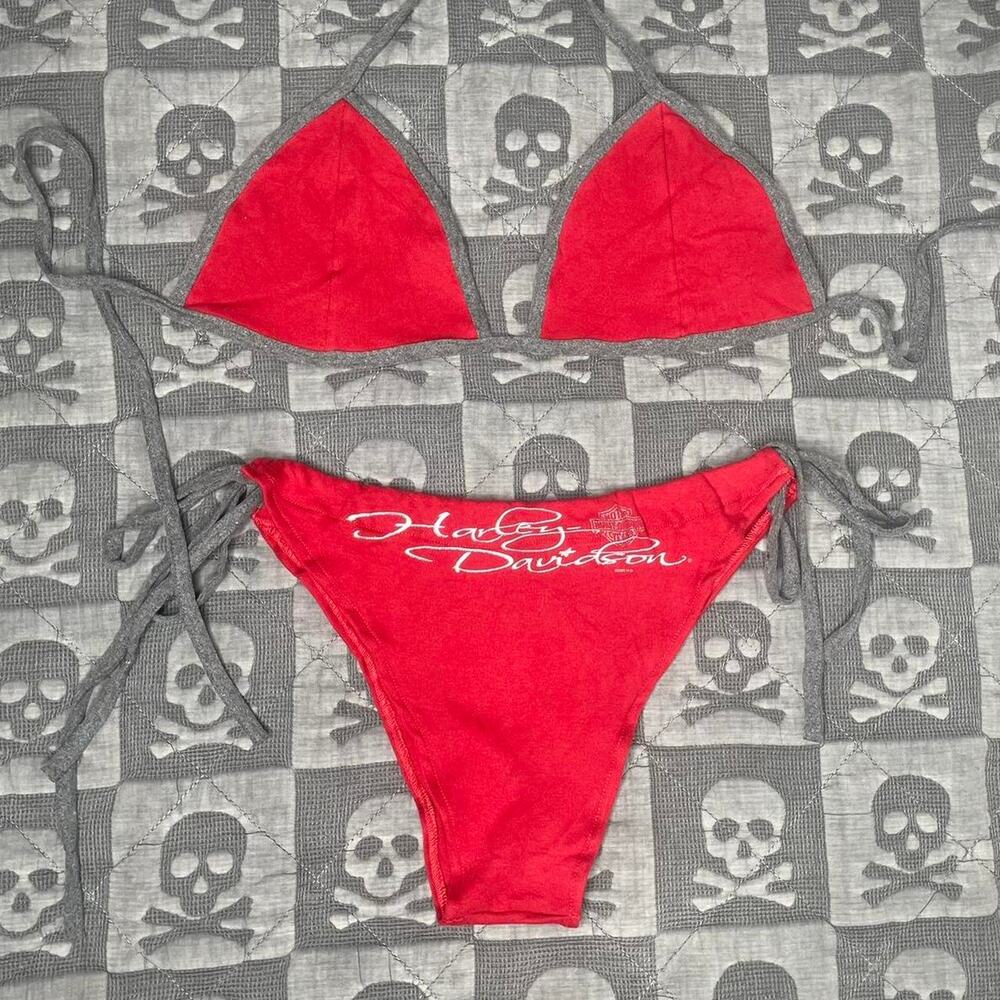Y2k harley davidson bikini size